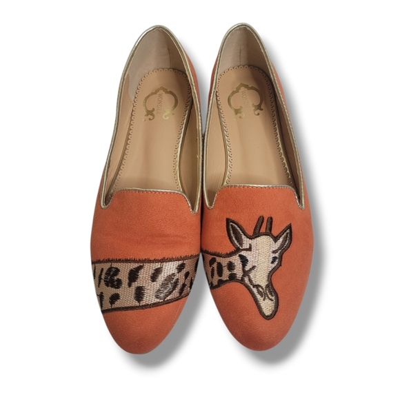 C. Wonder Shoes - C Wonder Orange Giraffe Ballet Flats Size 7.5